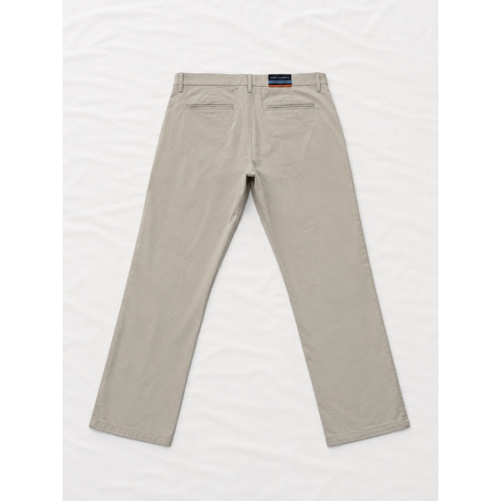 Scott Barber Performance Chino Pants Mens 42x32 Khaki Tan Flat Front Trousers